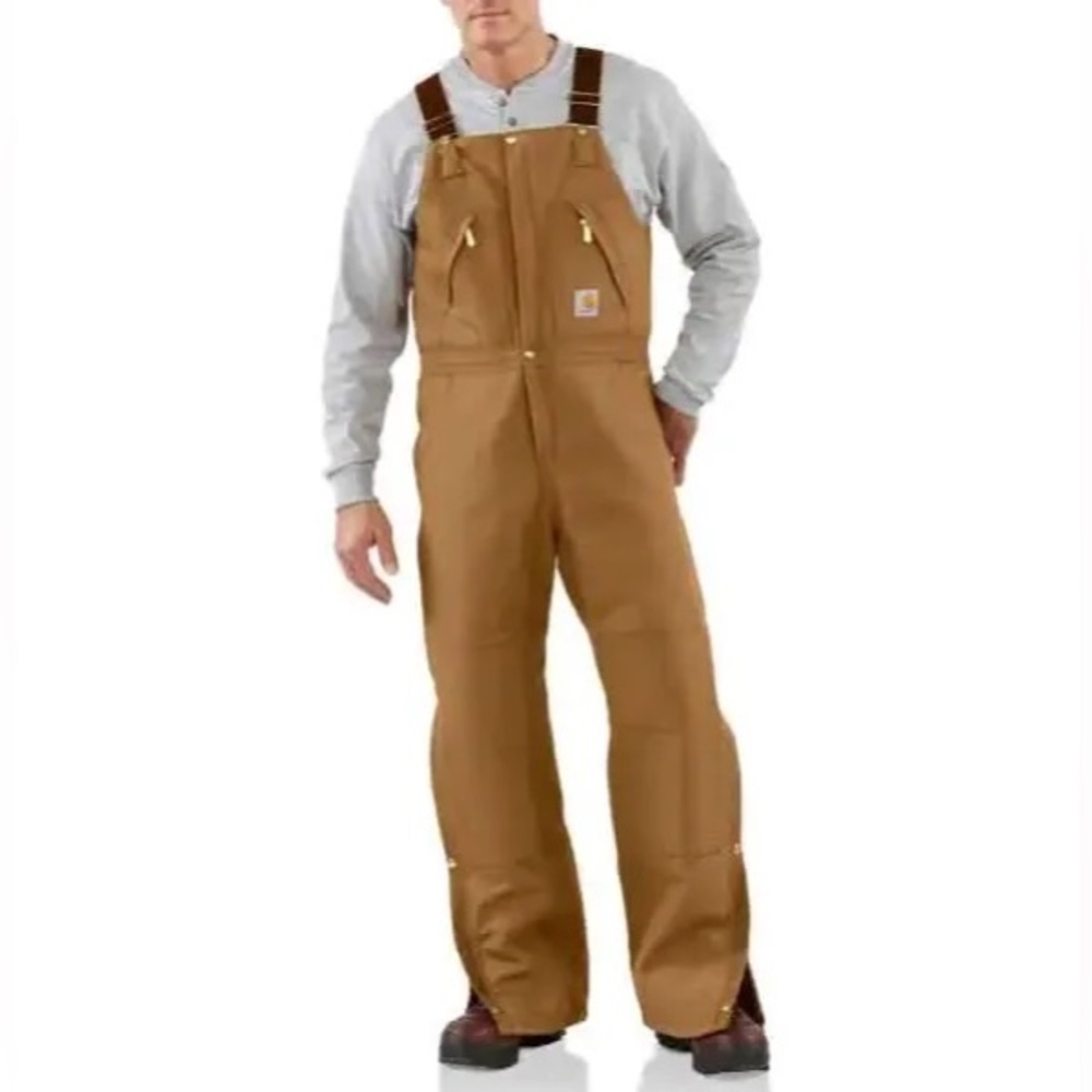 NWT Carhartt Zip to Waist Bib Overalls (Quilt lined)